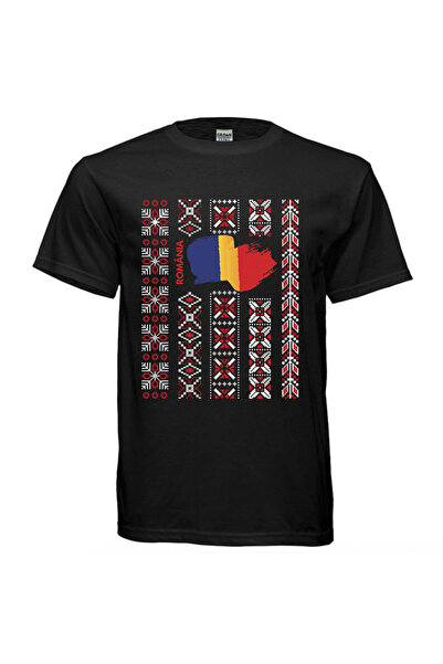 Leistung C&R Tricou Model traditional pentru barbati cu drapel tricolor Romania