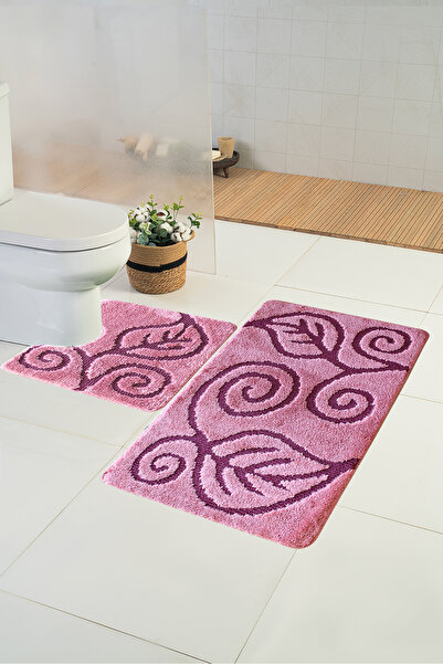 Moda Dekor Elite Lux Azra Gül Kurusu 60x100-60x50cm | Yıkanabilir,Kaymaz Taba...