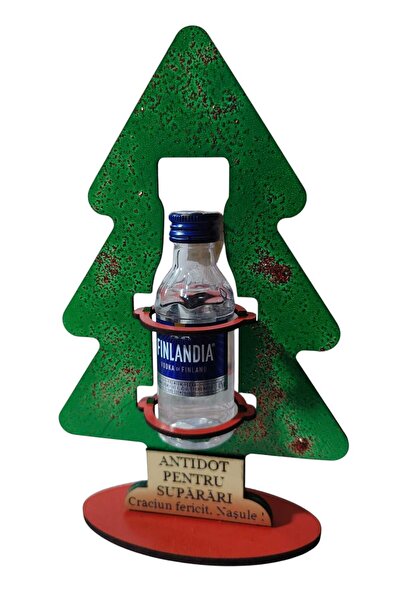 magazinu de gravura Suport sticla Bradut - editie de iarna - Cadou Craciun