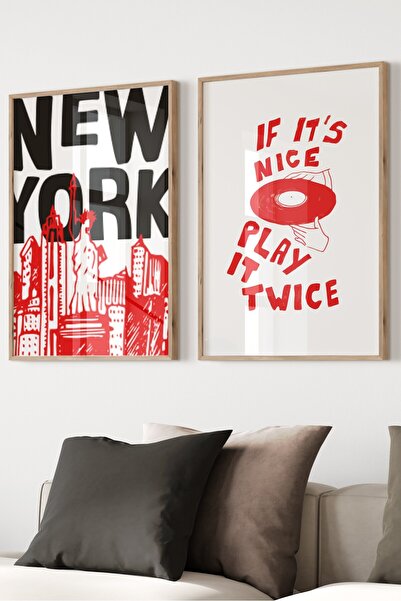 Base Concept Σετ ζωγραφικής με διακοσμητικό πλαίσιο 2 τεμαχίων New York and M...