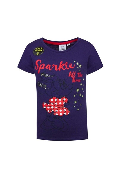 Minnie Mouse Tricou mov Glow in the dark
