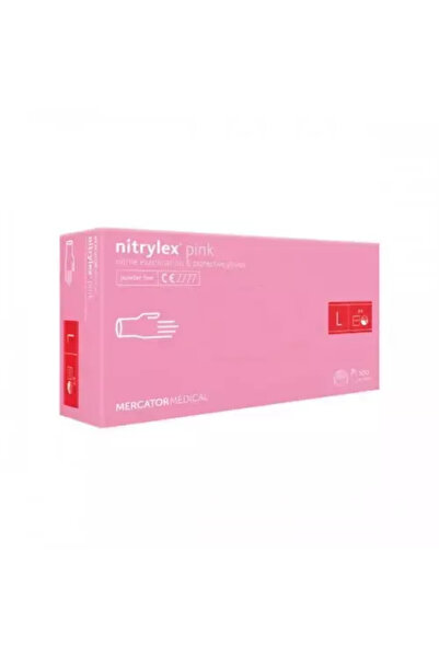 Mercator NITRYLEX PINK GLOVES 100 PCS/SET L