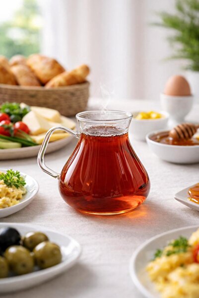 NEWNOW Cleartea Classic Glass Tea Cup Set |   Heat Resistant Transparent Tea Cup, Daily and Guest Use 6 Li