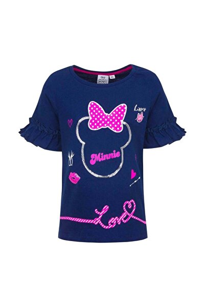 Minnie Mouse Tricou Minnie Love bleumarin cu paiete