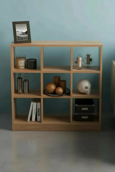 TreeAndTech Kitaplık Çok Amaçlı Mutfak Raf Dolap 9 Bölmeli