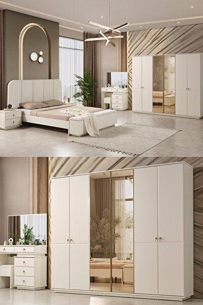 Eymense Masal Benchli Modern 6 Kapaklı Yatak Odası Takımı