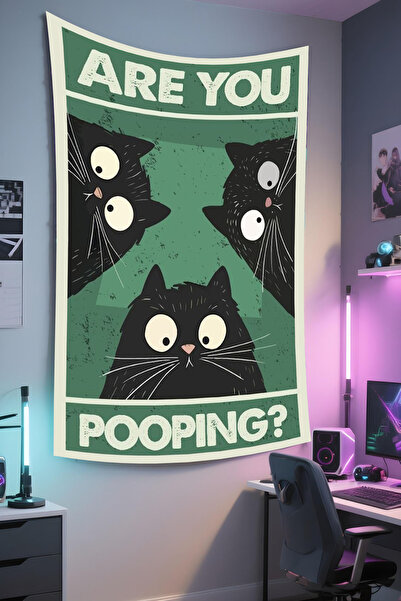 RUGRUMBA pisică bucăți de tapiserie de perete – tematică cu animale de compan...