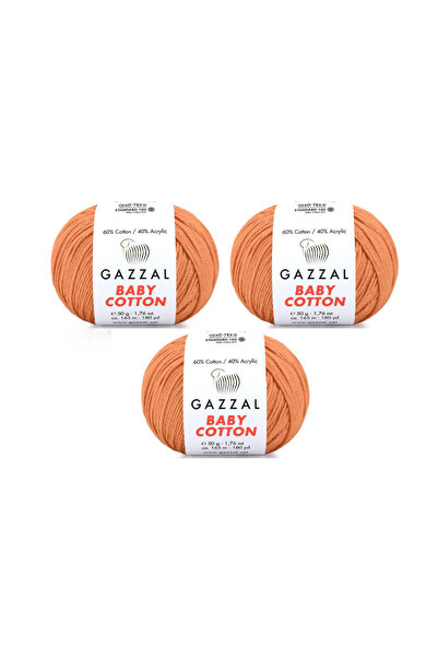 Gazzal Baby Cotton Amigurumi Yarn 50 Gr. 3 Pieces 3465
