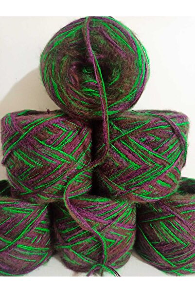 İPEK YÜN İPLİK DÜNYASI Ață de tricotat Angora (violet, visiniu, verde) ameste...