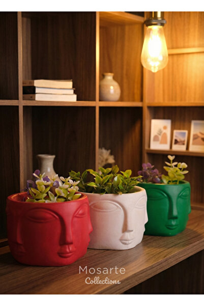 Mosarte سلسلة بوذا - مزهرية/تمثال وجه تجريدي بسيط - قطعة ديكور عصرية مجموعة م...