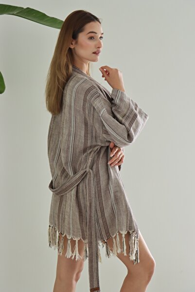 CAKKATEX Organic Cotton Woven Short Kimono |   Beach Wear | Kaftan | Desing Caftan