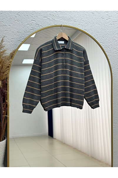 BENAHOLL سترة تريكو رفيعة بثلاثة أزرار من إمسال - Zİ5264 أنثراسيت