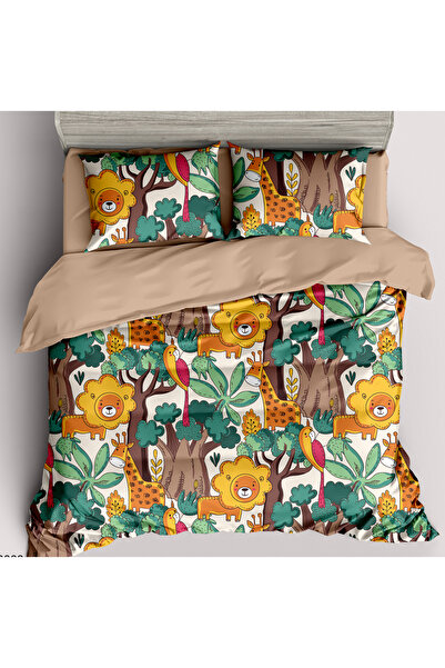 lumixauto Single Bed Linen, 100% Cotton Percale, 2 Faces, 4 Pieces