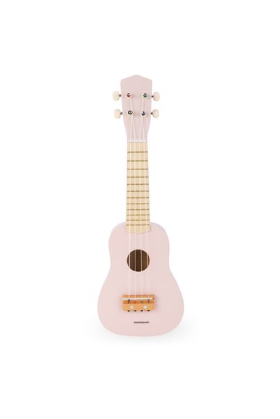 mamabrum Chitara din lemn pentru copii - ukulele - culoare roz