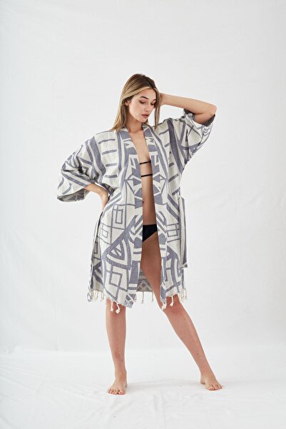 CAKKATEX Organic Cotton Woven Design Beach Wear | Kaftan | Kimono | Desing Ca...