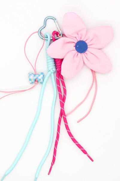 Nearsis Çiçek Figürlü Fiyonk Detaylı Çanta Charmı