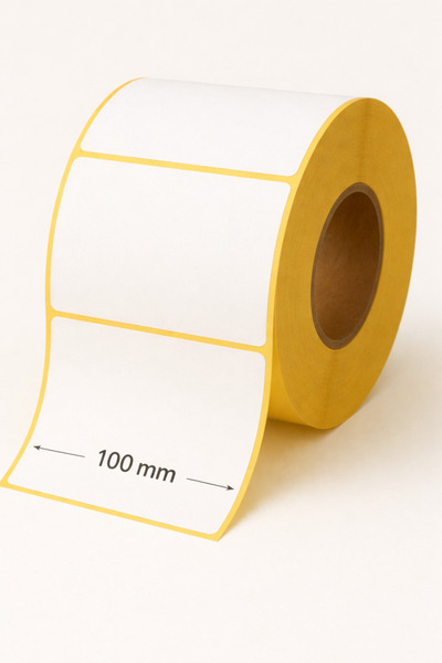 Blue Label Etichetă termică cu cod de bare |   100x100 mm |   500 de înfășură...