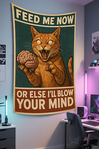 RUGRUMBA pisică bucăți de tapiserie de perete – tematică cu animale de compan...