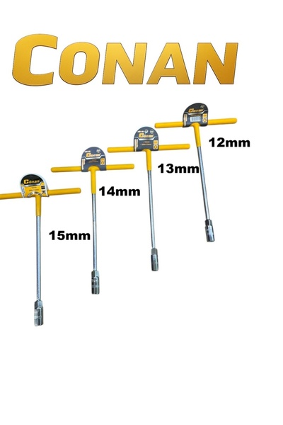 CONAN T-Handle Socket Wrench Set – 4 Pcs (12 mm / 13 mm / 14 mm / 15 mm) – Size 200×310 mm –
