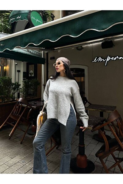 DİMA FASHİON Slit Detail Sweater