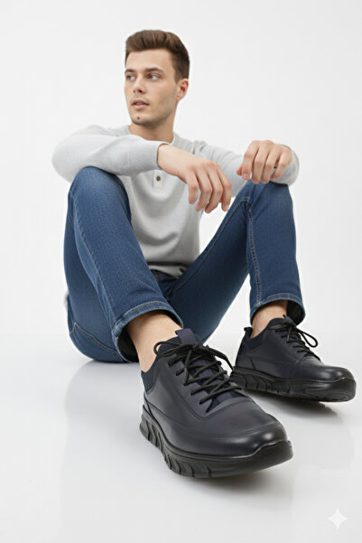 MARCO ROSSİ Erkek Hakiki Deri Ortopedik Günlük Yumuşak Spor Tarz Mevsimlik Ay...