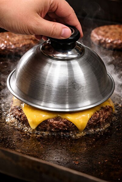 intime endüstriyel mutfak Alüminyum Hamburger Peynir Eritme Kapağı - Hamburge...