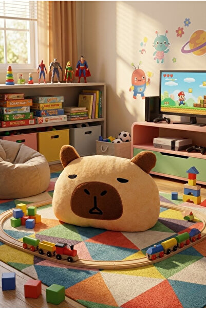 Eco Lounge Ayıcık Tasarımlı Peluş Dekoratif Yastık