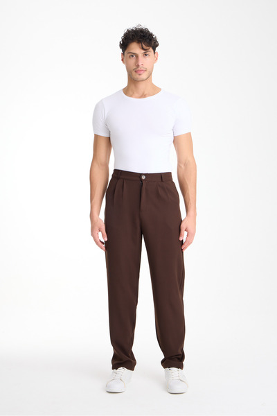 DeChival Men's Baggy Pants Draped Stretchy Fabric Wm1519 Gost