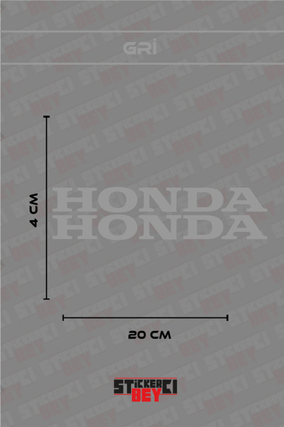 STİCKERCI BEY HONDA YAZILI MOTORSİKLET LAPTOP KASK ARABA STİCKER KAPLAMA ETİK...