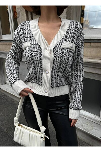 elbisereyonda سترة تريكو بتفاصيل جيب