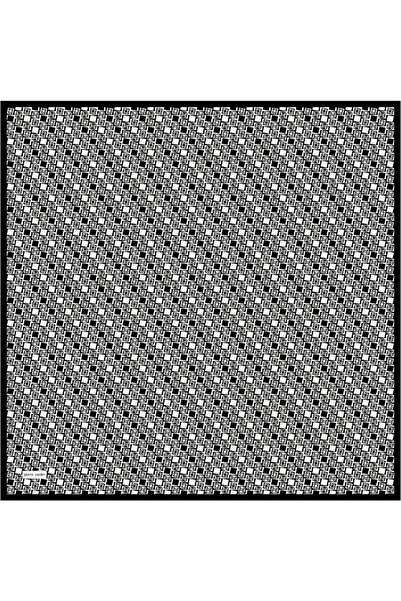 Pierre Cardin Black 90X90 Silk Twill Scarf