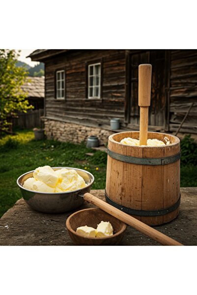 Zeytinli Keçi Çiftliği Doğal Katkısız %100 İnek Sütünden Yayık Tereyağı 500 Gram