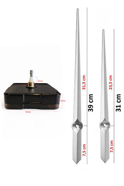 EXİZ TİCARET Yüksek Torklu Saat Mekanizması-Sessiz Akar Mekanizma-Metal Akrep...
