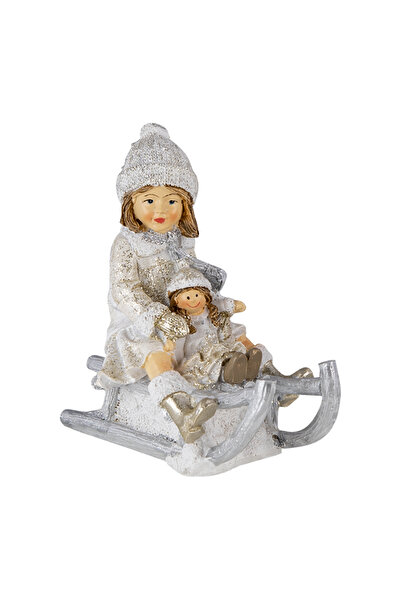 Clayre & Eef Polyresin Girl Figurine 10x5x10 cm