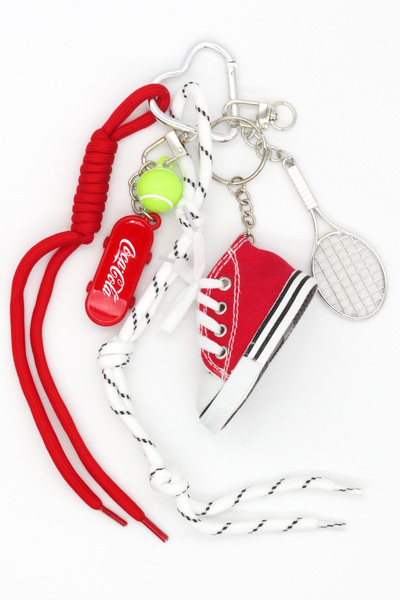 Nearsis Ayakkabı Figürlü Raket Detaylı Çanta Charmı