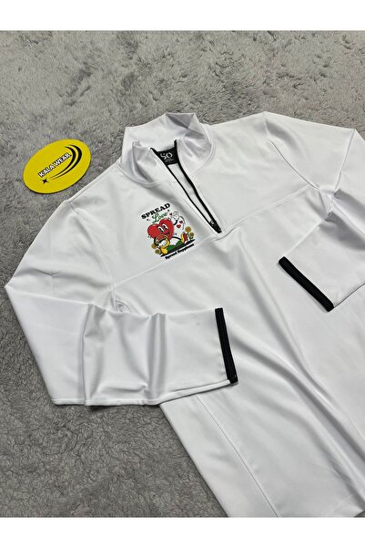 kalawear UNİSEX Yarım Fermuarlı Slim Fit Nefes Alan Scuba Dalgıç Kumaş