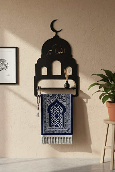 Grandmix Cami Motifli Seccade ve Tesbih Askısı Raflı Düzenleyici