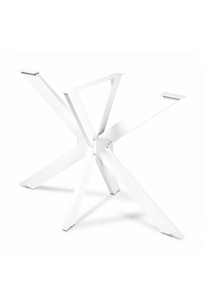 TOLIAHOME طاولة طعام معدنية، طاولة اجتماعات، قاعدة أثاث مقاس 85×85×71 سم