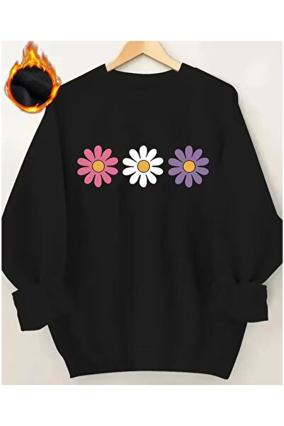 herkesemoda سويت شيرت برقبة دائرية مطبوع عليه زهور رينلي