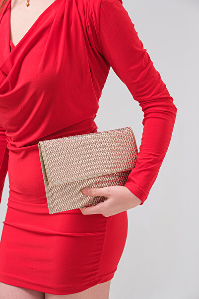 ROZA CANTA Geantă de seară pentru femei Rose, cu plic de piatră