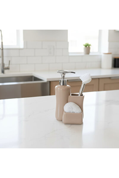 SweetHomes`s Arow Saponne Seramik Mutfak & Banyo Sıvı Sabunluk Seti