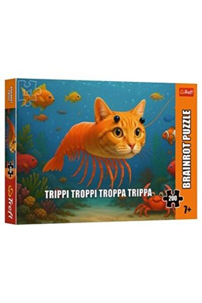 Trefl Puzzle Brainrots Pisică Creveți (200 piese) -
