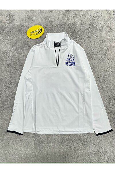 kalawear UNISEX Yarım Fermuar Scuba Kumaş Sweatshirt