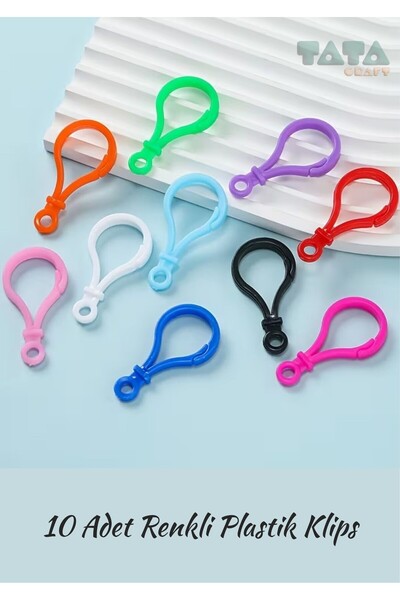 TATA CRAFT Plastic 10Pcs Keychain Bag Accessory Jewelry Pendant Bracelet Char...