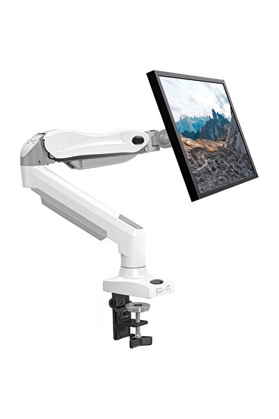 SIM ONLINE SUPORTURI TV Premium Monitor Stand for Desk 13-32" inch, Gas Spring, VESA 75x75/100x100, Up to 9 kg, White