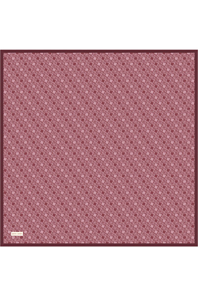 Pierre Cardin Burgundy 90X90 Silk Crepe Satin Scarf