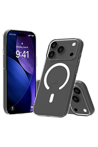 Buff iPhone 17 Pro Max Şeffaf Kılıf - MagSafe Air Fit Serisi