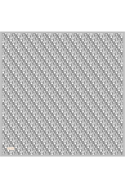 Pierre Cardin Silver 90X90 Silk Twill Scarf