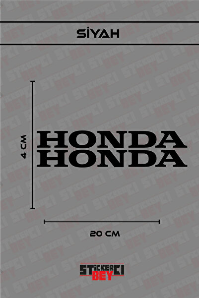 STİCKERCI BEY Honda Written Motorcycle Laptop Helmet Car Sticker Decal (Foil Cut)