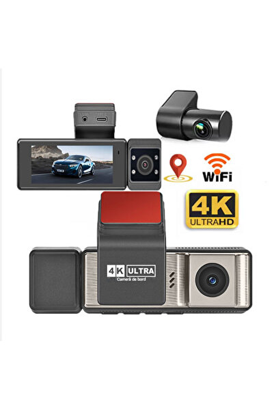 OEM 4K Ultra HD Dash Cam with 3 Cameras, WiFi, GPS, ADAS and G-Sensor, 360° Angle
